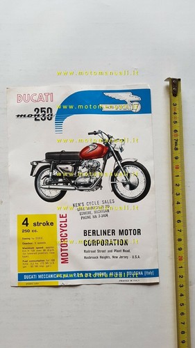 Ducati 250 monza - 1962, depliant
