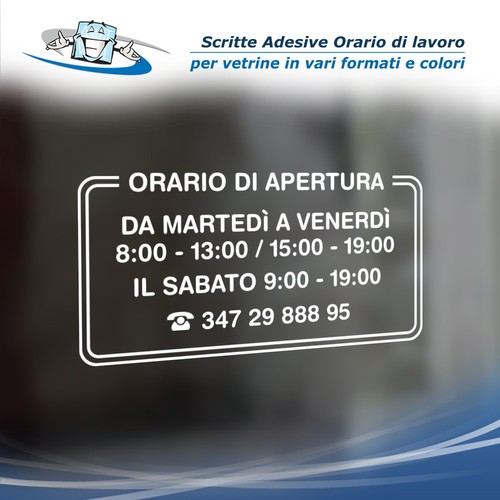 Scritte adesive orario - , di