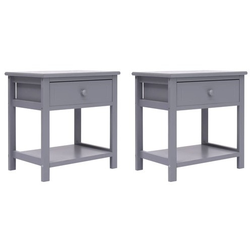 Comodino grigio legno - grigio,