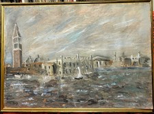 Quadro  Venezia e La Laguna,  Grande- dipinto a olio