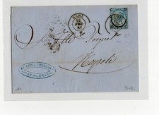 Regno, 1865 , Bari , doppio cerchio su Ferro di Cavallo III , sovrascritta