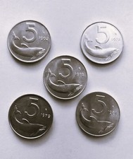 5 Lire  Italia anni 1973 1978