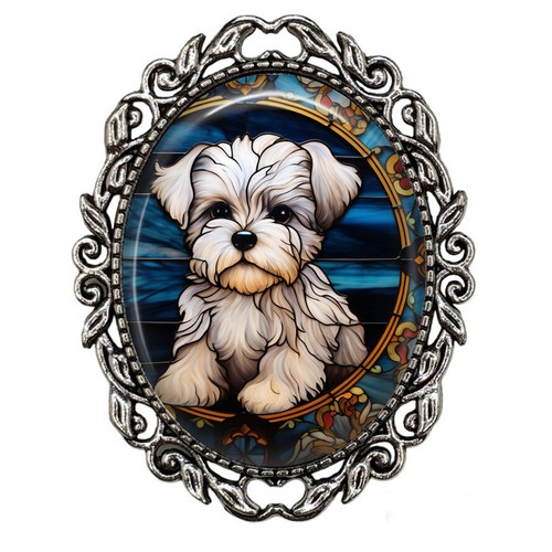 Spilla cane cucciolo - , maltese