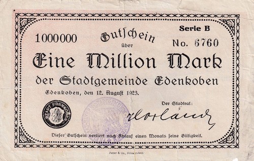 Edenkoben città 1 milione - edenkoben,
