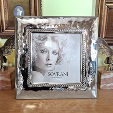 SOVRANI Cornice Portafoto in Argento x foto 18x18 stile Classico Quadrata NUOVA