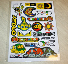 Autocollant  SPONSOR REPLICA VALENTINO ROSSI  VR46 STICKERS  moto dirt REFRED1