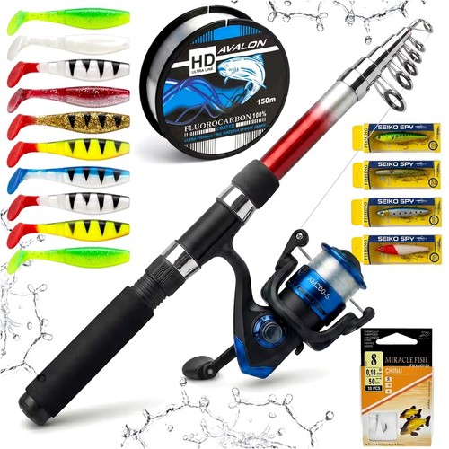 Set pesca canna telescopica - pesca,