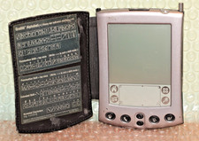 Vintage handheld PALM M500 Computer PDA with pen and original protective case