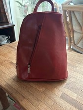 Borsa a mano in pelle rossa