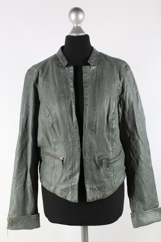 Giacca pelle verde oakwood - giacca,