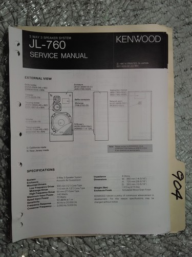 Kenwood 760 manuale - manuale, di
