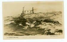 A HEAVY SEA-WAY-N.MOSER-#8-PM1917-US NAVY-MILITARY-RPPC-AZO--(#111-7)