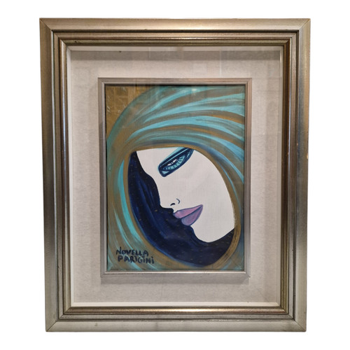 Profilo donna dipinto a - -,
