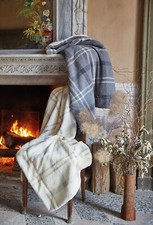 PLAID COPERTA MORBIDA SOFFICE CON PELLICCIA- DIVANO