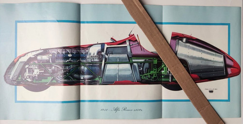 Poster doppio 1951 alfa romeo - alfa,
