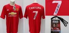 Maglia Manchester United Home 2016-17 firmata da Eric Cantona n.7 + COA (24502)