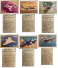 Liebig e Card Master - Figurine Cartonate mm 95x65 - Aerei -  Anni '50 e 60