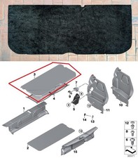 ripiano piano bagagli fondo baule nero vellutato MINI F56 dal 2014 al 2023