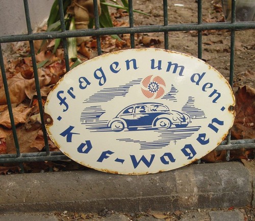 Vecchia insegna smaltata - , vw
