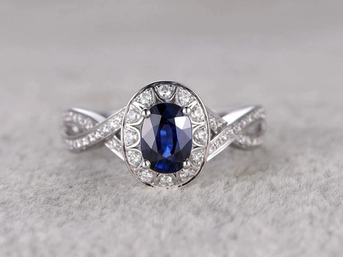 Anello ovale oro - anello, bianco