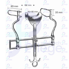 Balfor Retractor - Set telaio chirurgico e lame, lama centrale più misure disponibili