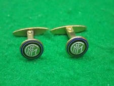 INTER CALCIO GEMELLI PER POLSINI CAMICIA ORIGINALI VINTAGE MARCHIATI GM (C)