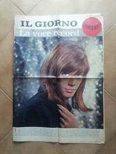 FRANCOISE HARDY COVER INSERTO DOMENICA QUOTIDIANO IL GIORNO DEL 1963 CM.60X43