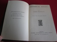 HISTORICAL ESSAYS OF LORD