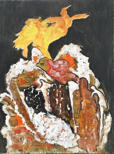 Dipinto olio ebraico - olio,
