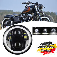 Per Harley Dyna Street Bob 5.75"5 3/4" Faro LED Moto Nero