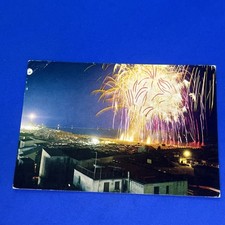 MARINA DI RAVENNA FUOCHI ARTIFICIALI CARTOLINA  VIAGGIATA