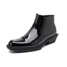 Stivaletti Chelsea da uomo a punta business scarpe con zip laterale casual inglesi caldi