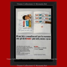Anni ' 70  * Pubblicità Originale "Kinder, Cioccolato, 10 per Lui e Complimenti