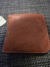 Coach Vintage Nero Tan Custodia Porta CD e DVD Organizzatore per 12 Dischi