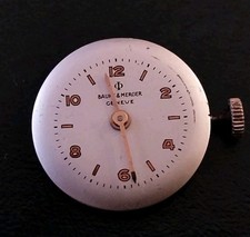 movimento Baume Mercier donna a carica manale, funzionante + vetro.