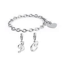 Sagapo Bracciale con 2 Lettere