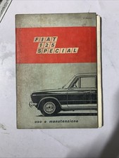 LIBRETTO USO MANUTENZIONE FIAT 125 SPECIAL I Quarta Edizione +Libretto Varianti