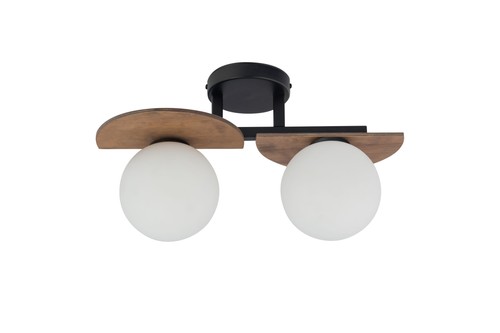 Plafoniera luci nero - plafoniera, legno