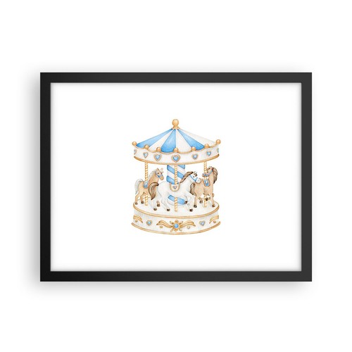 Poster 40x30cm cavalli giostra - poster,