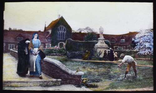 Glass magic lantern slide - magic,