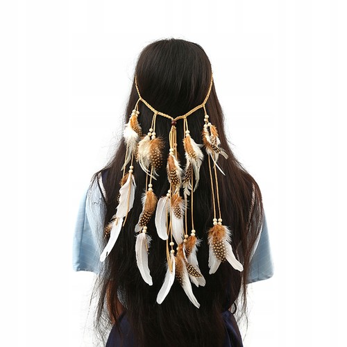 Copricapo indiano con piume - , e