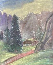 Paesaggio Con Montagne Alpi 