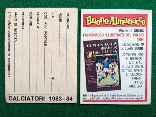 Calciatori 1983 buono - 1983-84,