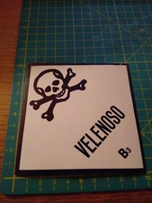 ADESIVO sticker originale vintage VELENOSO  TESCHIO 