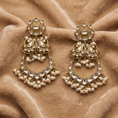 Orecchini donna kundan - orecchini,