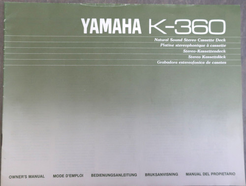 Yamaha 360 orig manuale di - k-360,, orig.