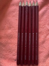 6 MATITE PRESBITERO 2949 ROSSO Rare VINTAGE PAPER PENCIL