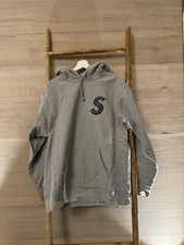 Supreme S Logo Hoodie Grey
