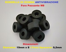 Rondella in Gomma Boccola Antivibrazione supporto distanziale 19x9,5mm foro M8