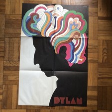 BOB DYLAN Greatest Hits LP POSTER INSERTO KCS-9463 Milton Glaser pieghevole quasi nuovo 1966